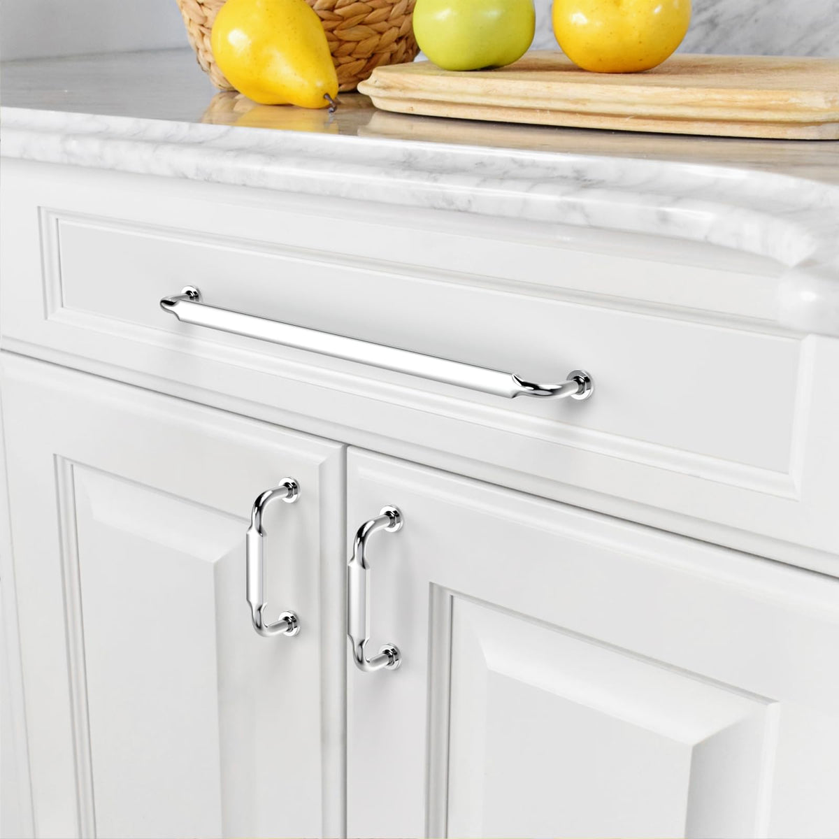 6 Pack 12.6 inch Polished Nickel Kitchen Cabinet Handles