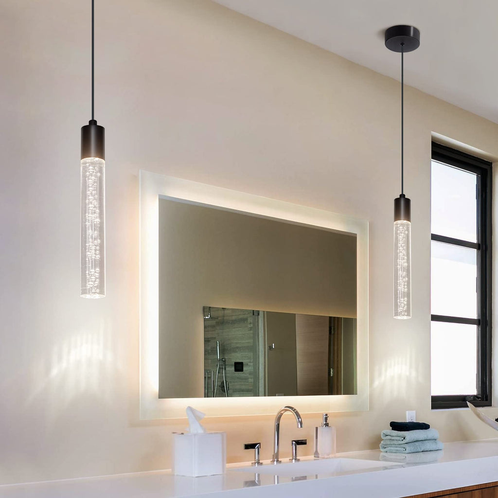 Inspired Nelson Style 3 Pack Mini Pendent Spot Lights, Black Pendant Lights Modern LED Kitchen Island Light, Unique Bubble Pendant Light