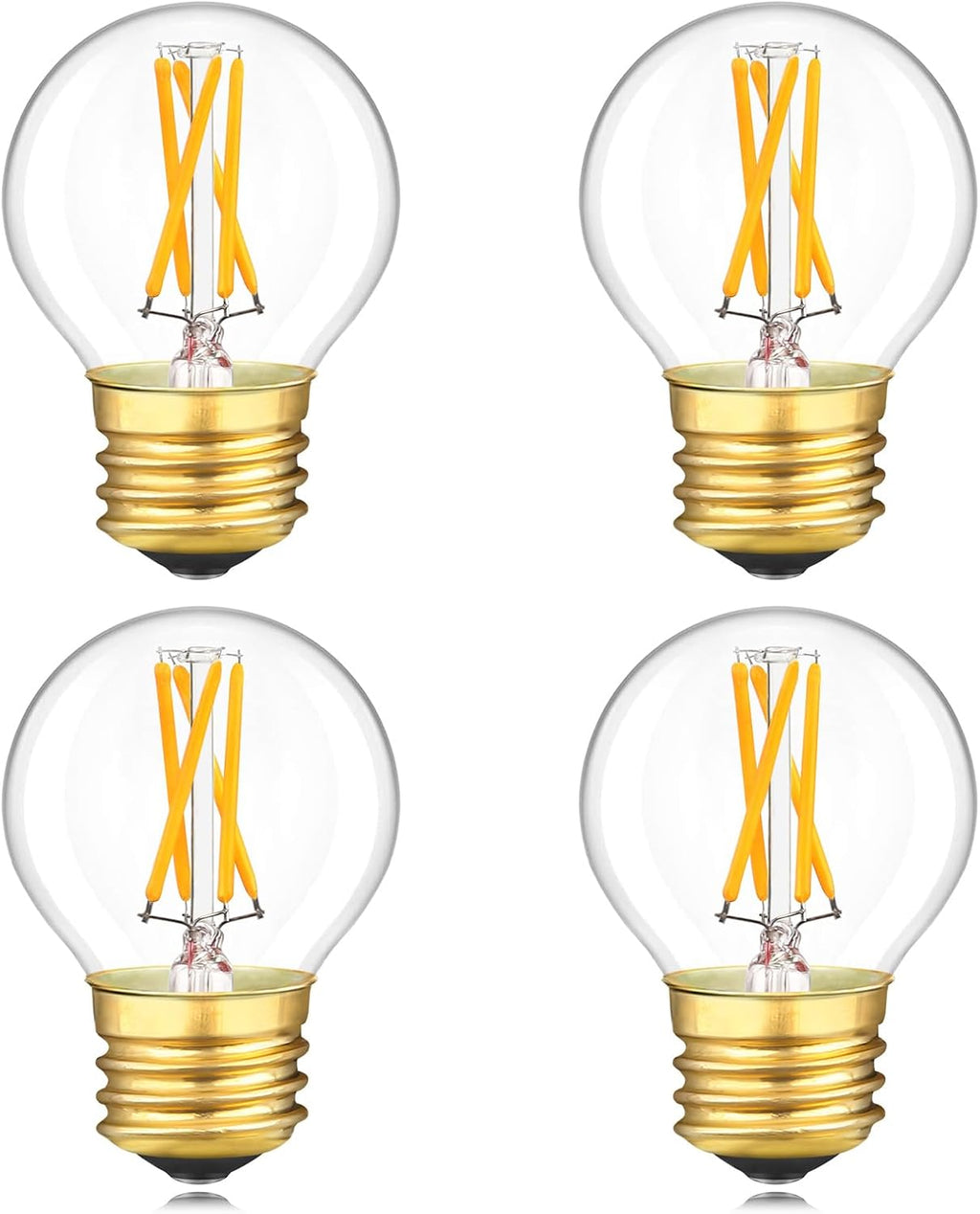 Dimmable E26 LED Ceiling Fan Light Bulbs A15 E26 LED Bulb 40W Equivalent Small Standard Base Edison Bulb Warm White