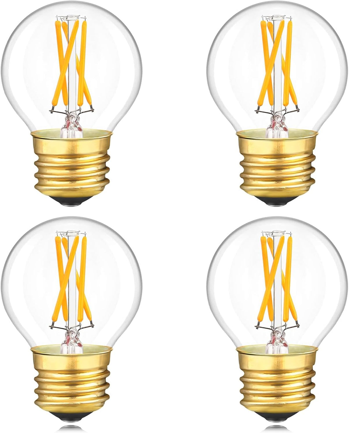 Dimmable E26 LED Ceiling Fan Light Bulbs A15 E26 LED Bulb 40W Equivalent Small Standard Base Edison Bulb Warm White