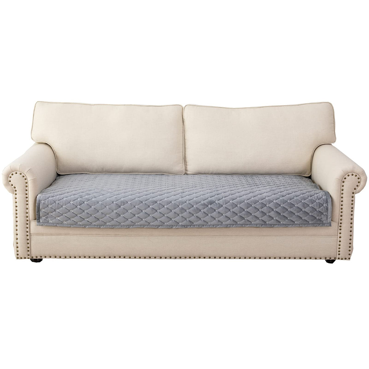 Velvet Sectional Couch Covers for Dogs, Light Gray, 1PC, 36''x82''