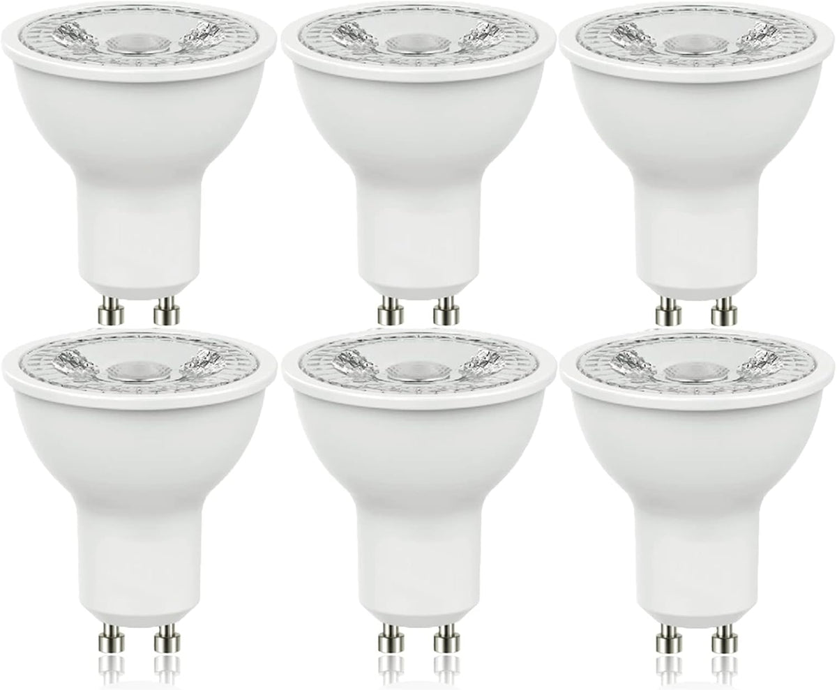 GU10 LED Light Bulbs 5W 38°Beam 3000K Warm Light 6 Pack