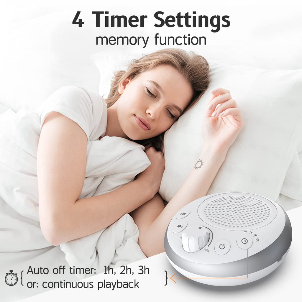 Loud Pink Noise Sound Machine White Brown Noise Sleep Machine Nostop 30 Sounds for Baby Kids Adults Sounds Machine 36-Level