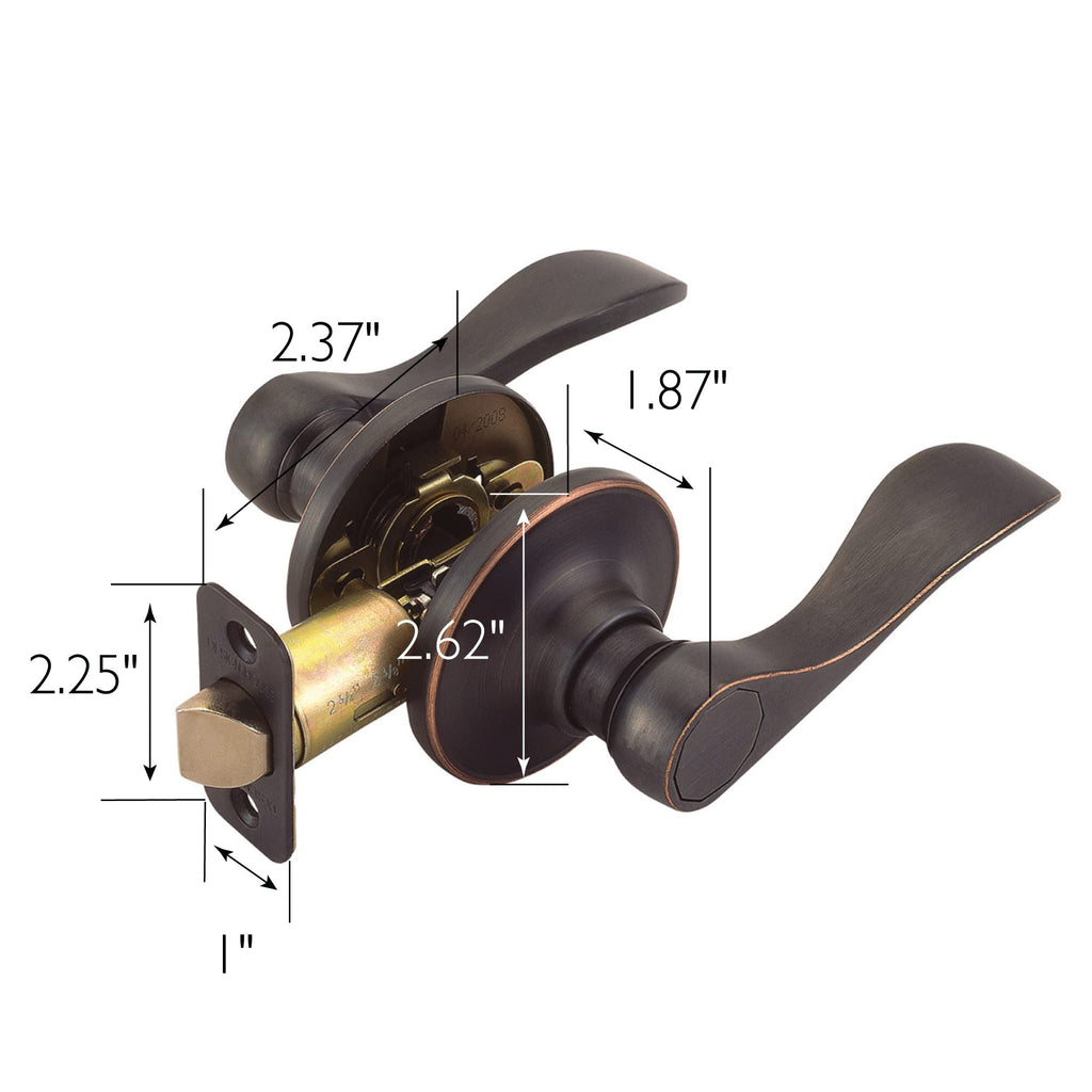 Springdale Passage Door Lever, Oil Rubbed Bronze