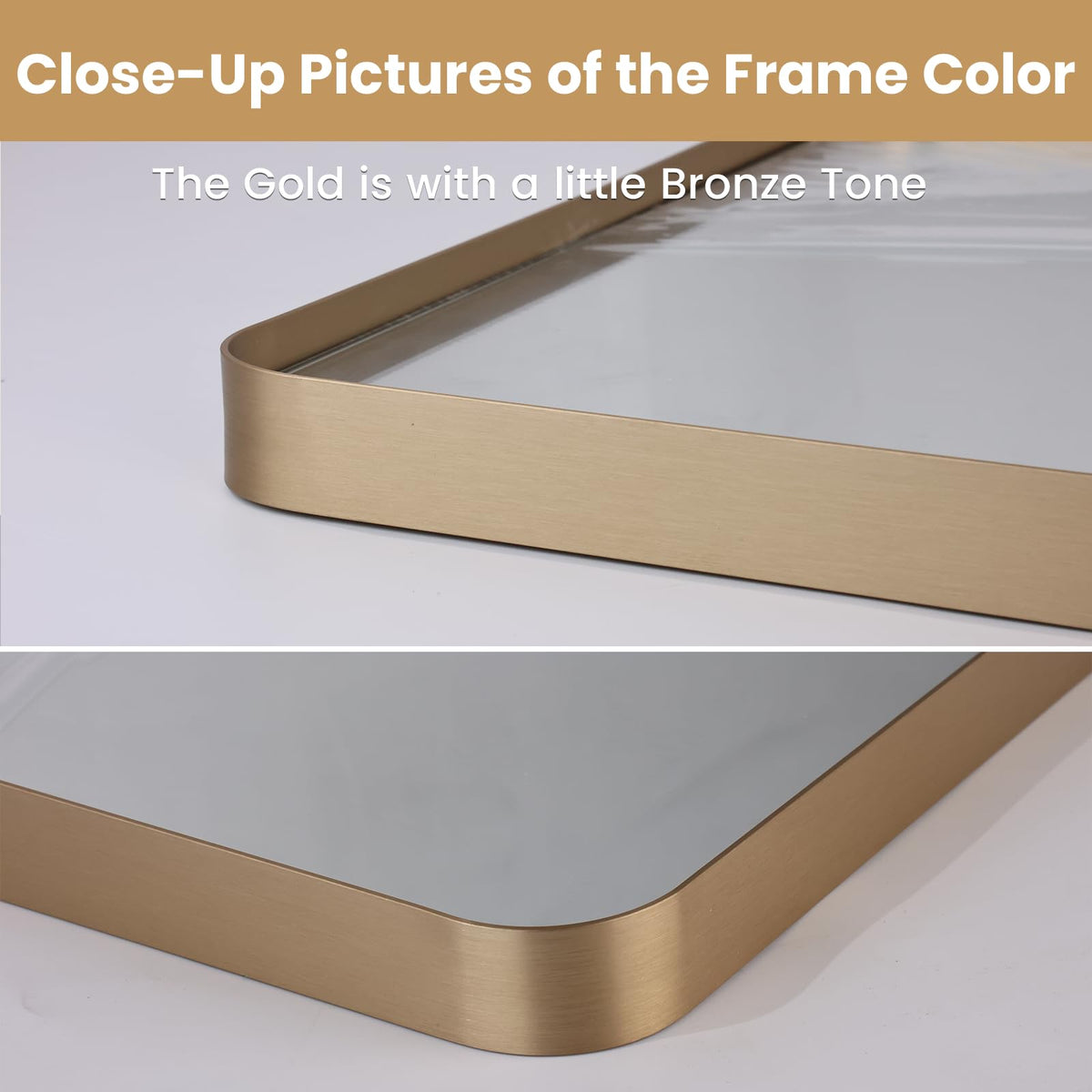 40"X30" Gold Bathroom Mirror