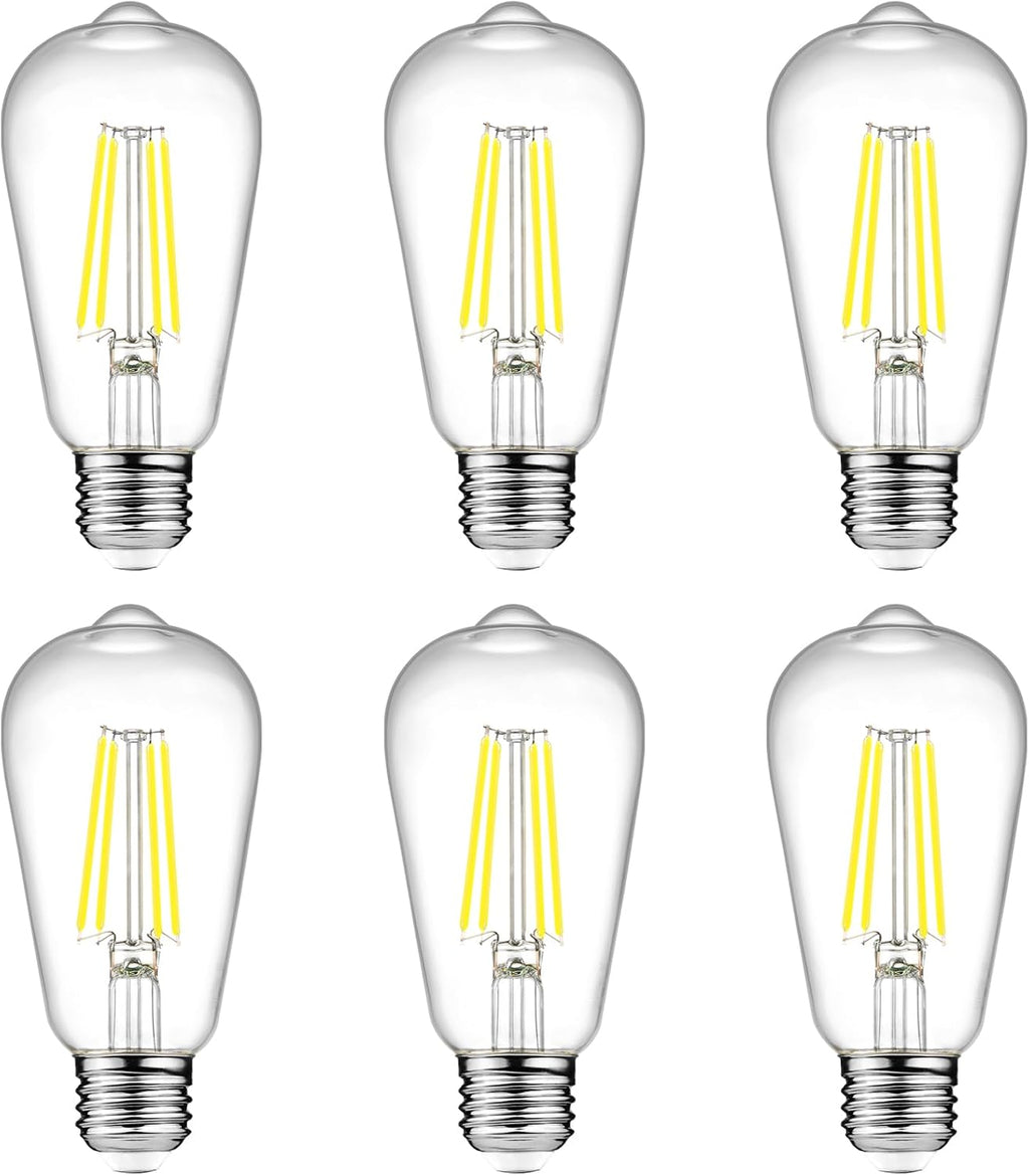 LED Edison Bulbs, E26 Base Vintage Light Bulb, 6W (60W Equivalent)