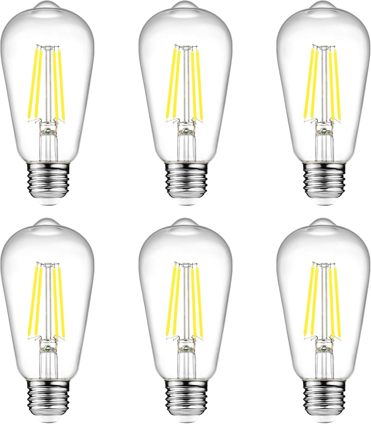 LED Edison Bulbs, E26 Base Vintage Light Bulb, 6W (60W Equivalent)