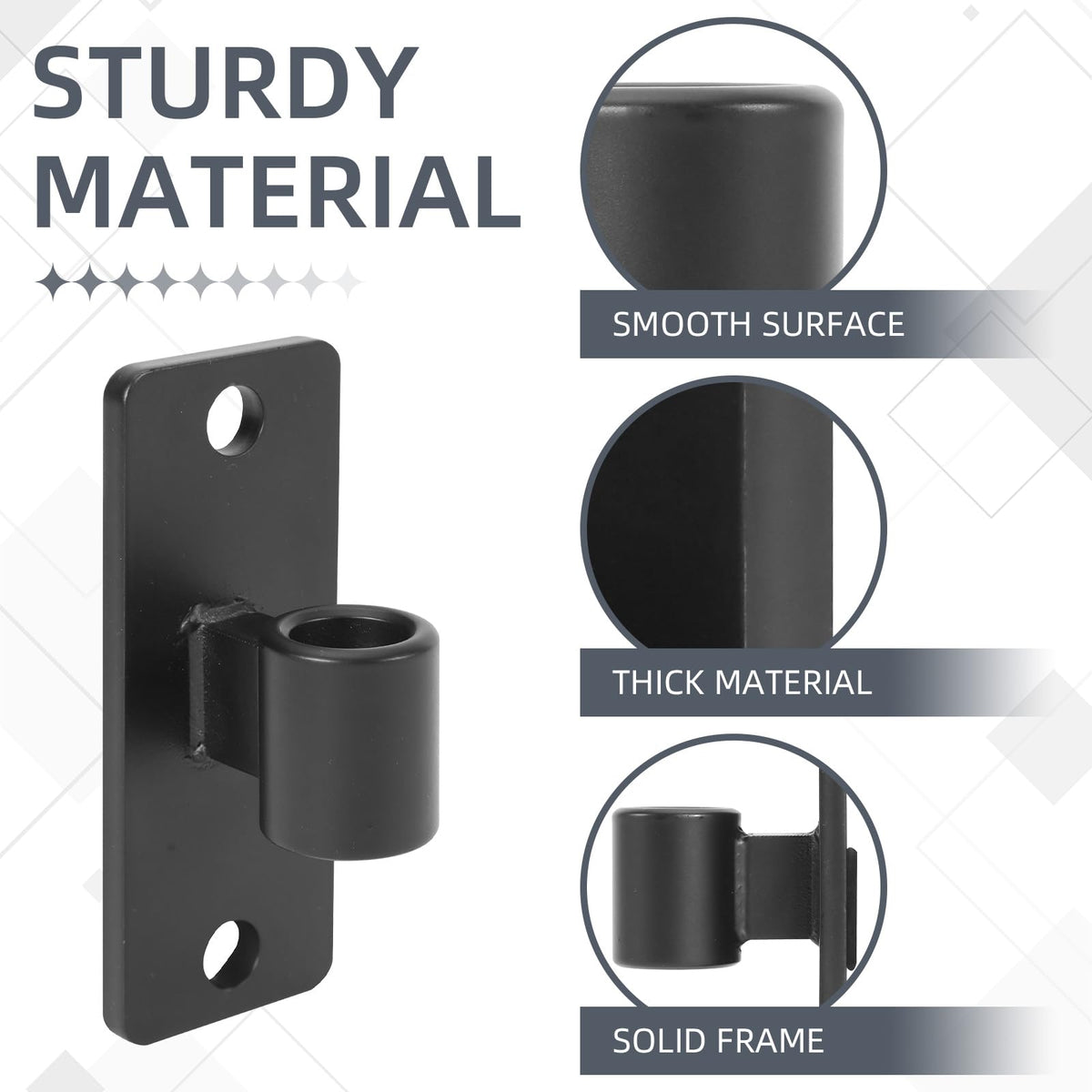 Gate Hinges, 4 Pack Steel Wall Mount Gate Hinge Fit 5/8'' Pin Fence Post Hinge, Heavy Duty Gate Hinges for Wooden or