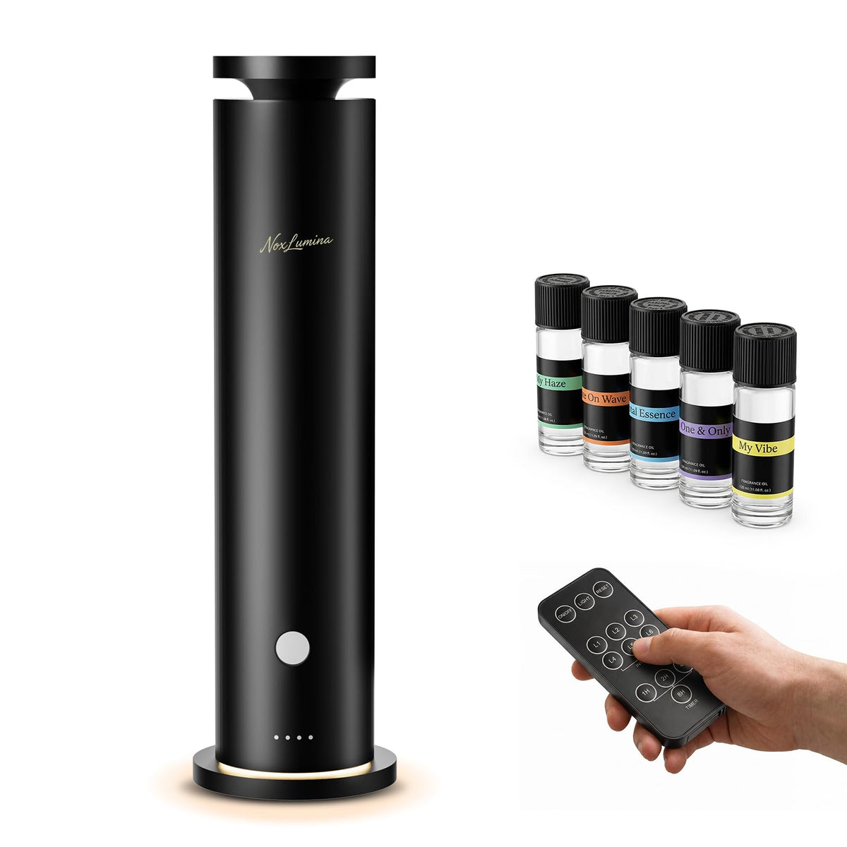 Waterless Diffuser Pro with 5 Scent Oils, Luxury Hotel-Class Essential Oil Diffuser Aromatherapy Machine with 1500 Sq
