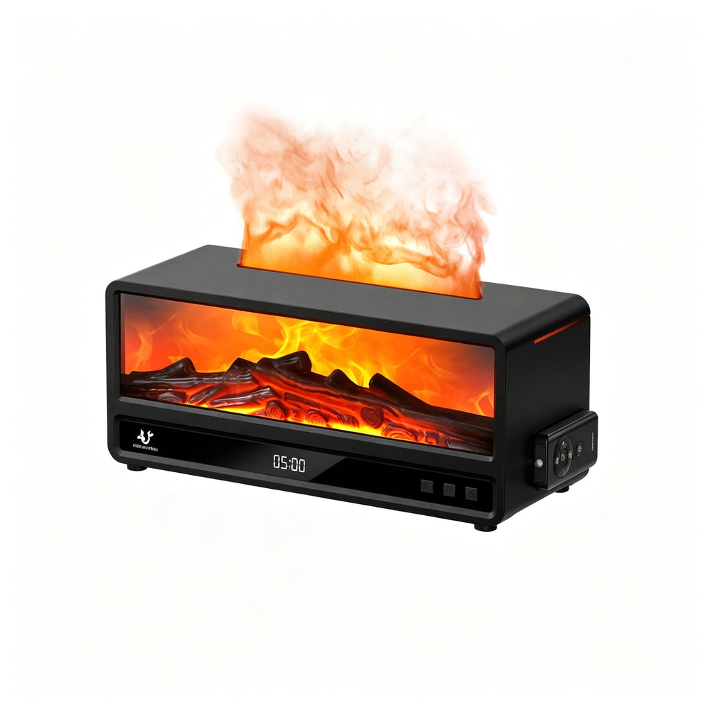 Fireplace Essential Oil Diffuser with Remote and Timer