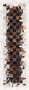 Runner Cowhide Leather Soft Non Slip Rugs Hallway Entrance Floor Runners for Indoor Hallway