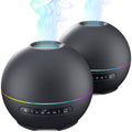 2 Pack Essential Oil Diffuser - 200ml Ultrasonic Aromatherapy Diffuser with 4 Timers & 7 Colors Night Lights, 20dB