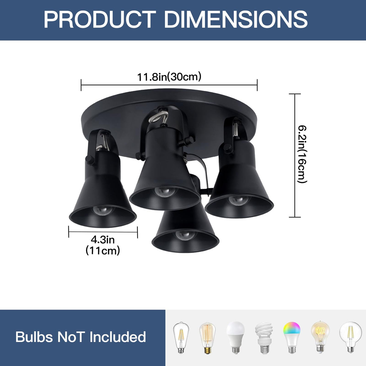 Kitchen Lighting Fixtures Ceiling, Adjustable Track Lighting Fixtures, Morden Black Directional Ceiling Light