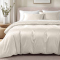 100% Organic Cotton Sateen Duvet Cover Set (, French Beige)