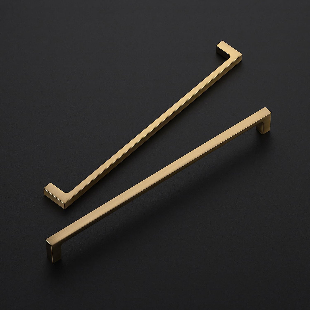 Champagne Bronze Kitchen Square Cabinet Handles 10 Inch 5 Pack
