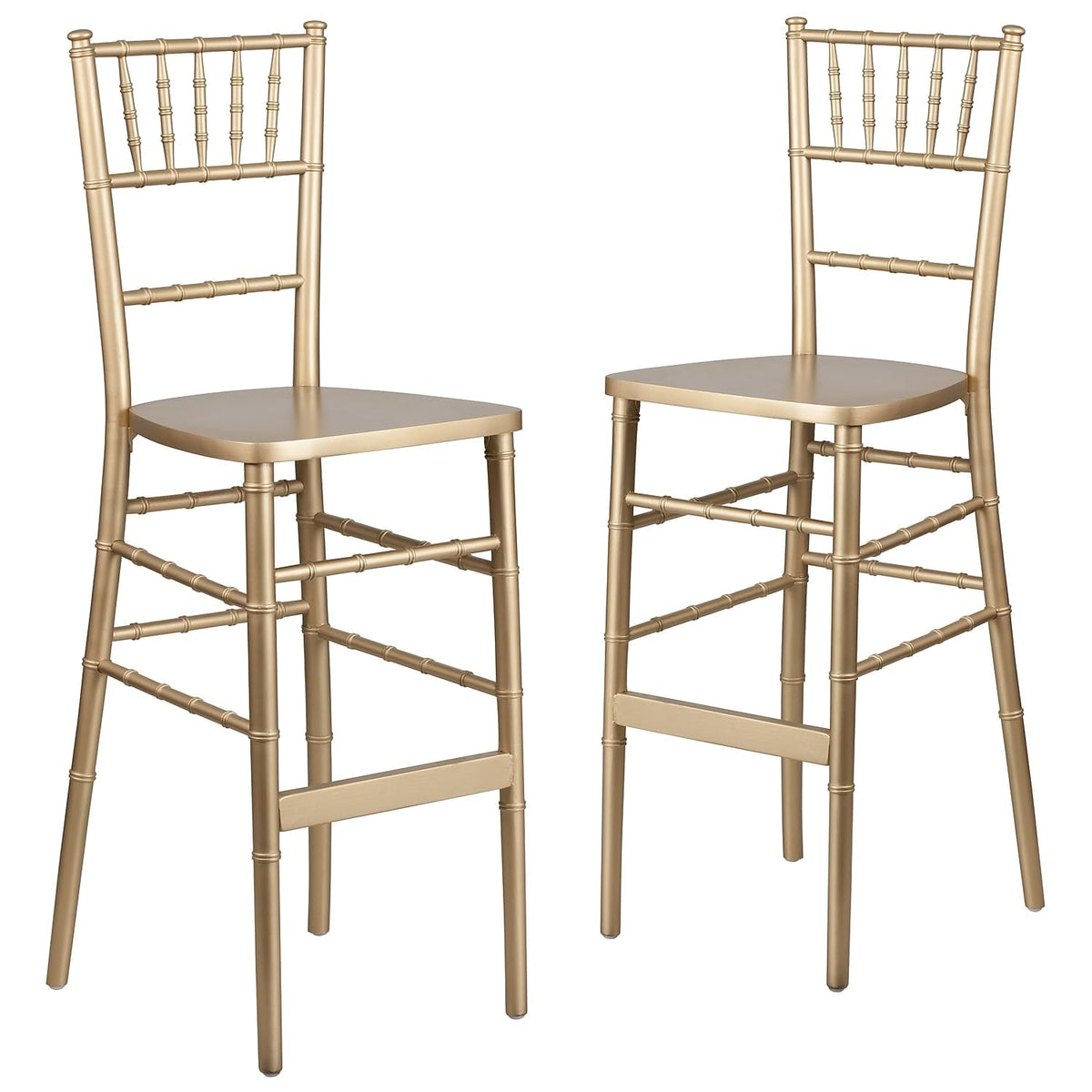 Hercules Wood Chiavari Chair, Gold, 2-Pack