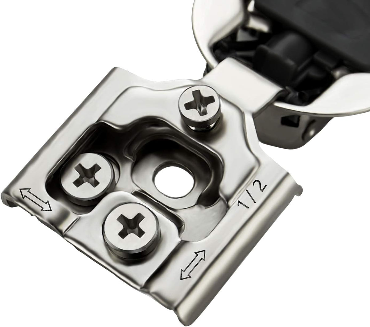 10 Pack 5 Pairs 1/2 inch Overlay Soft Close Hinges Hinges Satin Nickel Hidden Hinges Stainless Steel Concealed Hinge