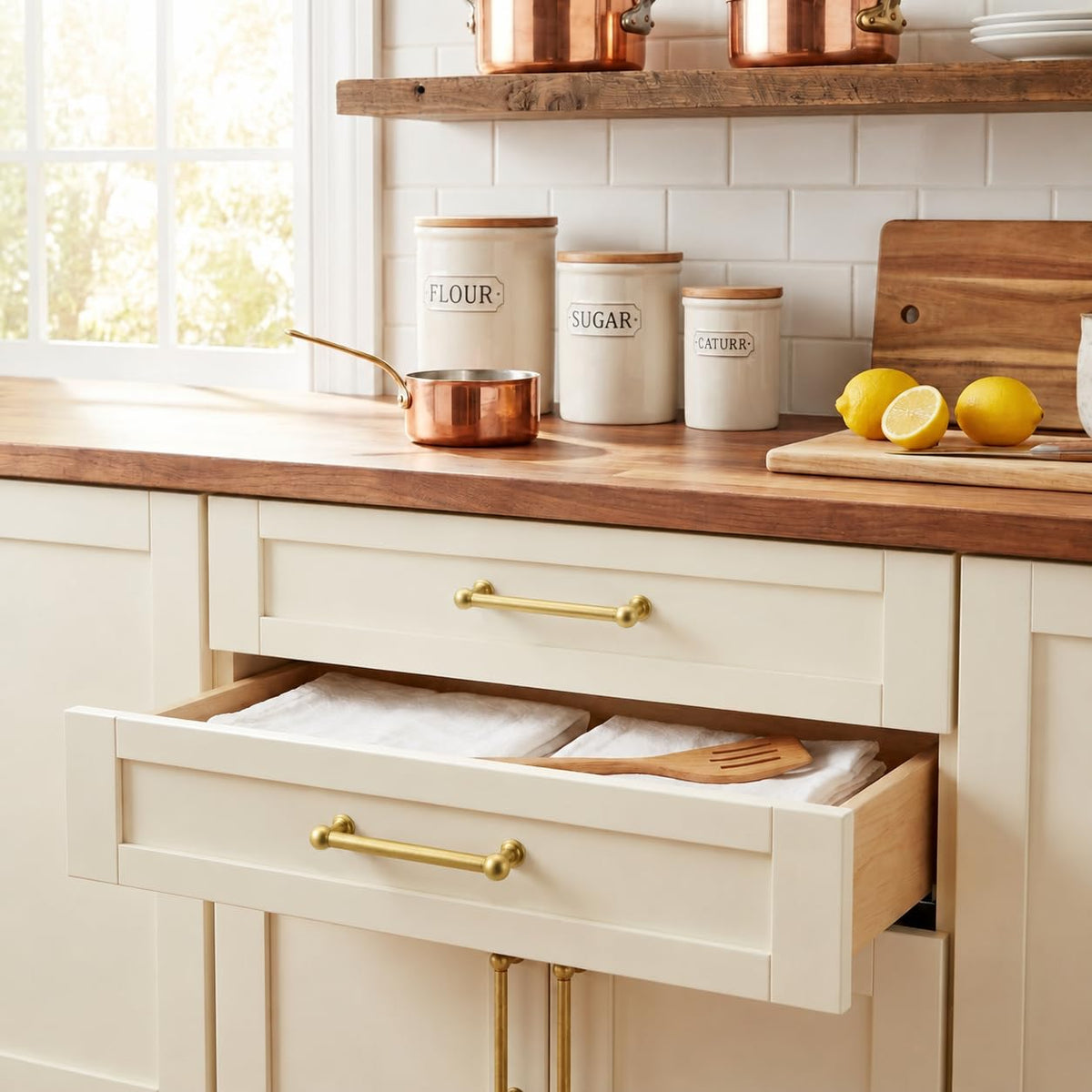 2 Pack 10 Inch Solid Kitchen Cabinet Handles Brushed Gold Heavy Duty Cabinet Pulls Drawer Pulls Cabinet Hardware