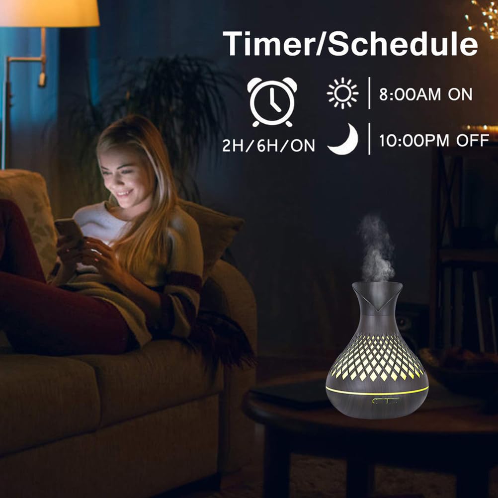 Smart WIFI Essential Oil Diffuser, 500ml Aromatherapy Diffuser Humidifier for Large Room, Works with Phone App &