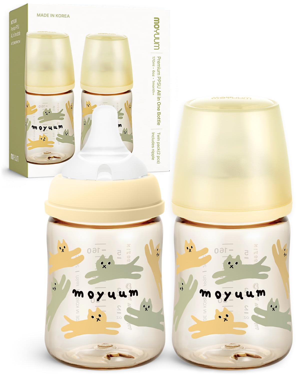 3rd Gen PPSU Baby Bottle | Premium Anti-Colic Feeding Bottle, Microplastic & BPA Free, Natural Fit Breastfeeding