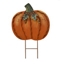Outdoor Decor Metal Pumpkin Garden Stakes Autumn Decorative Yard Sign