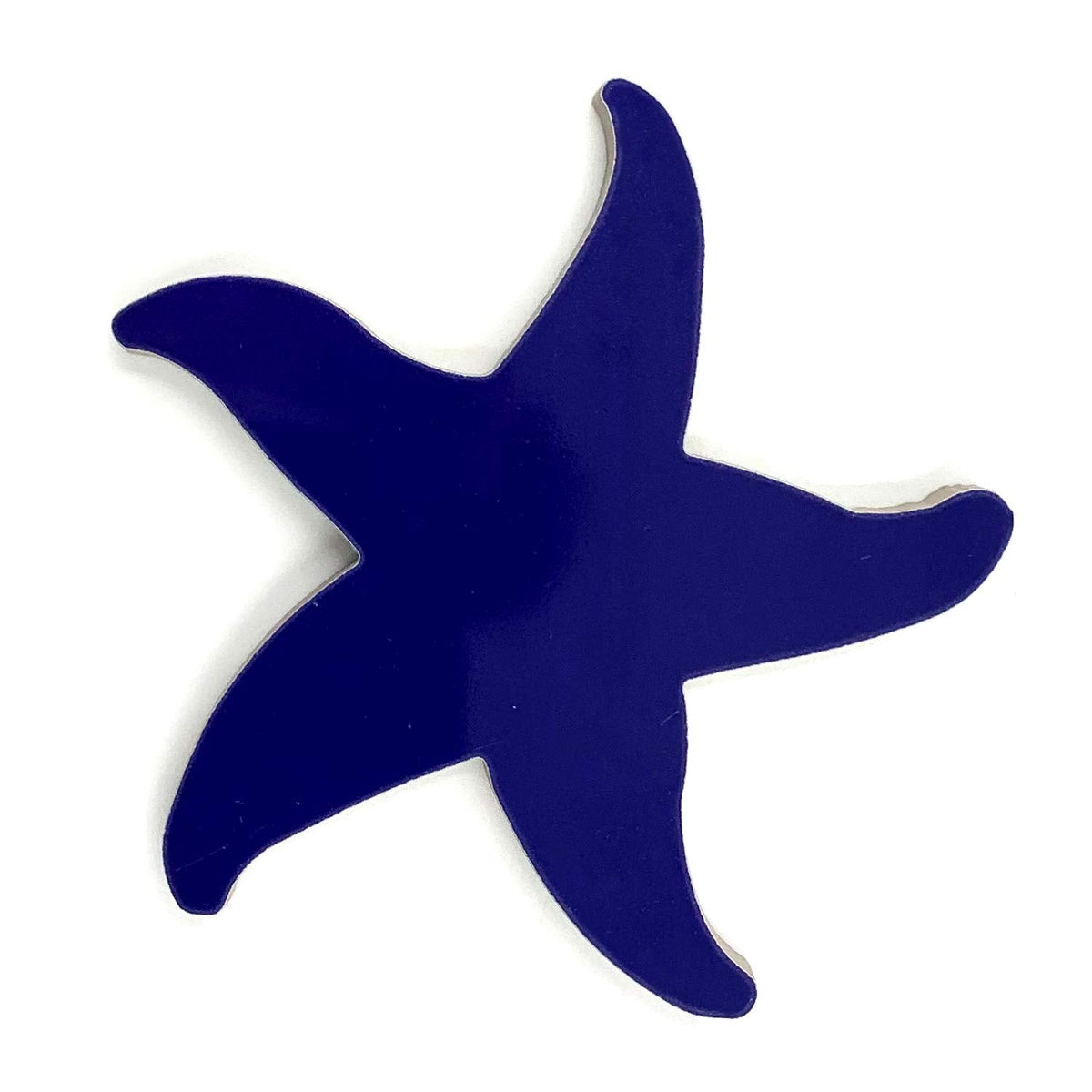 Porcelain Swimming Pool Starfish Step Marker (5" Cobalt Blue Glaze) (Set of 2)