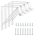 4 Pack Heavy Duty Closet Shelf & Rod Brackets, Wall Mounted Closet Shelf Brackets, 11 x 10.2 Inch Closet Shelf