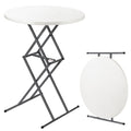 Folding Table Round 32" Quick Adjust 4 Heights Party, Patio