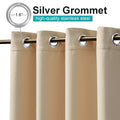 Patio Blinds Outdoor Waterproof Curtain, Rustproof Stainless Steel Eyelet Room Darkening Thermal Insulated Outdoor