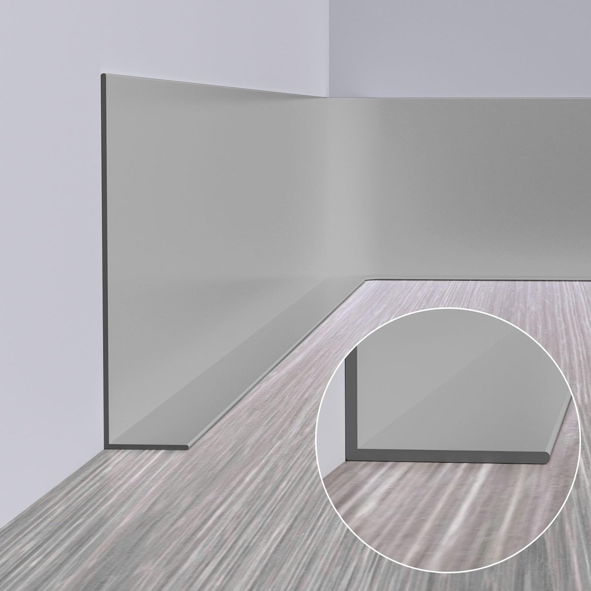 Flexible Baseboard Molding Trim, 5 Inch(W) x 40 Feet(L) Peel and Stick Rubber Wall Trim Molding, Self-Adhesive Vinyl