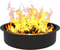 36-Inch Round Heavy-Duty Steel Fire Pit Ring Insert for Built-In Pits