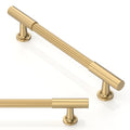 10 Pack Champagne Bronze Cabinet Pulls 5 Inch(128mm) Honey Bronze Kitchen Cupboard Handles Solid Heavy Duty Zinc