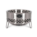 Petromax Tyropit Fire Bowl, Even Heat Low-Smoke Low-Soot Stainless Steel Fire Pit for Campfires, 22.4 inch Diameter