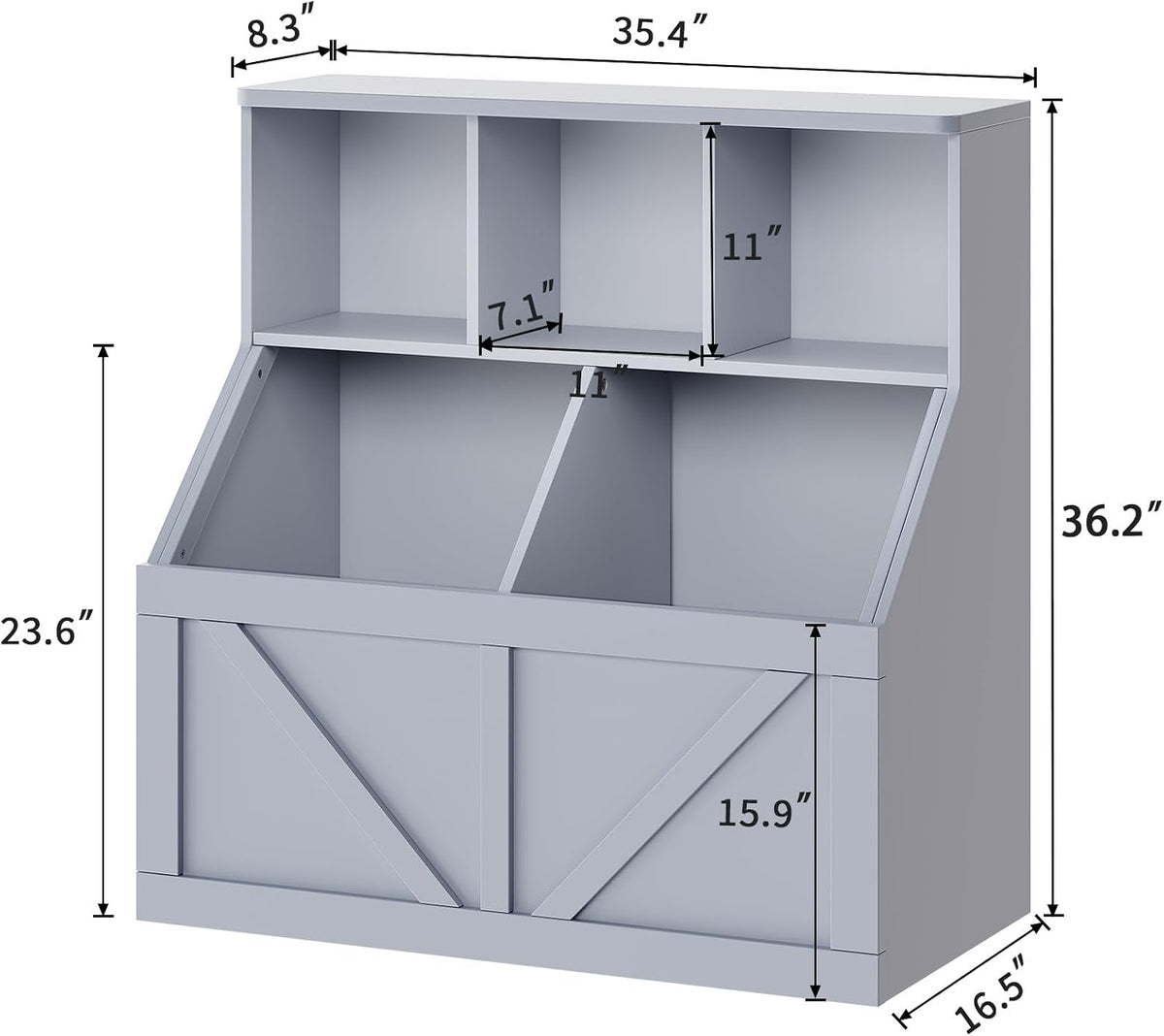 Kids Toy & Book Storage Cabinet, Multi-use Toddler Book Toy Organizer, Suitable for Kid Bedroom Playroom Nursery