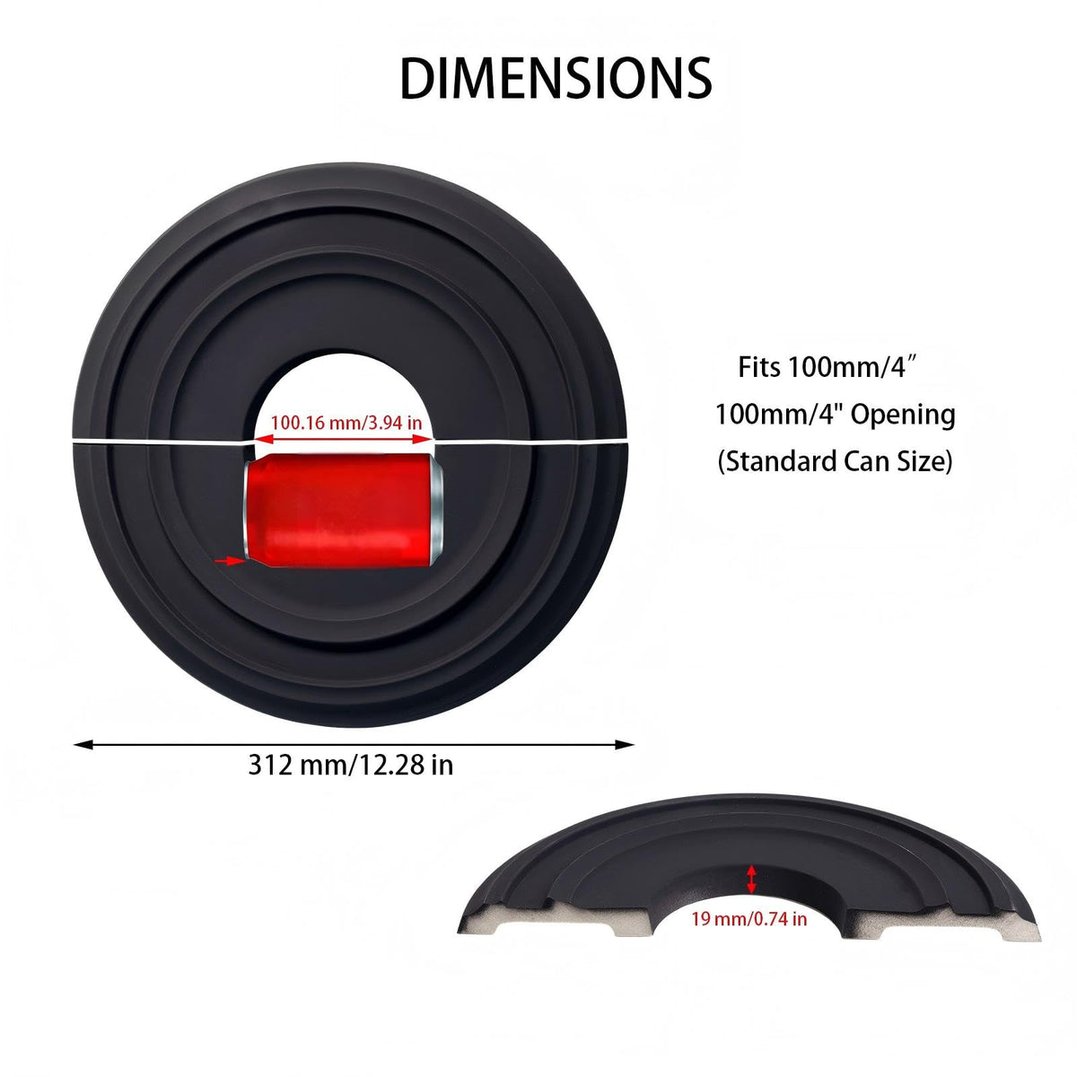 12" PU Black Split Ceiling Medallion for Light Fixture Fan Plate