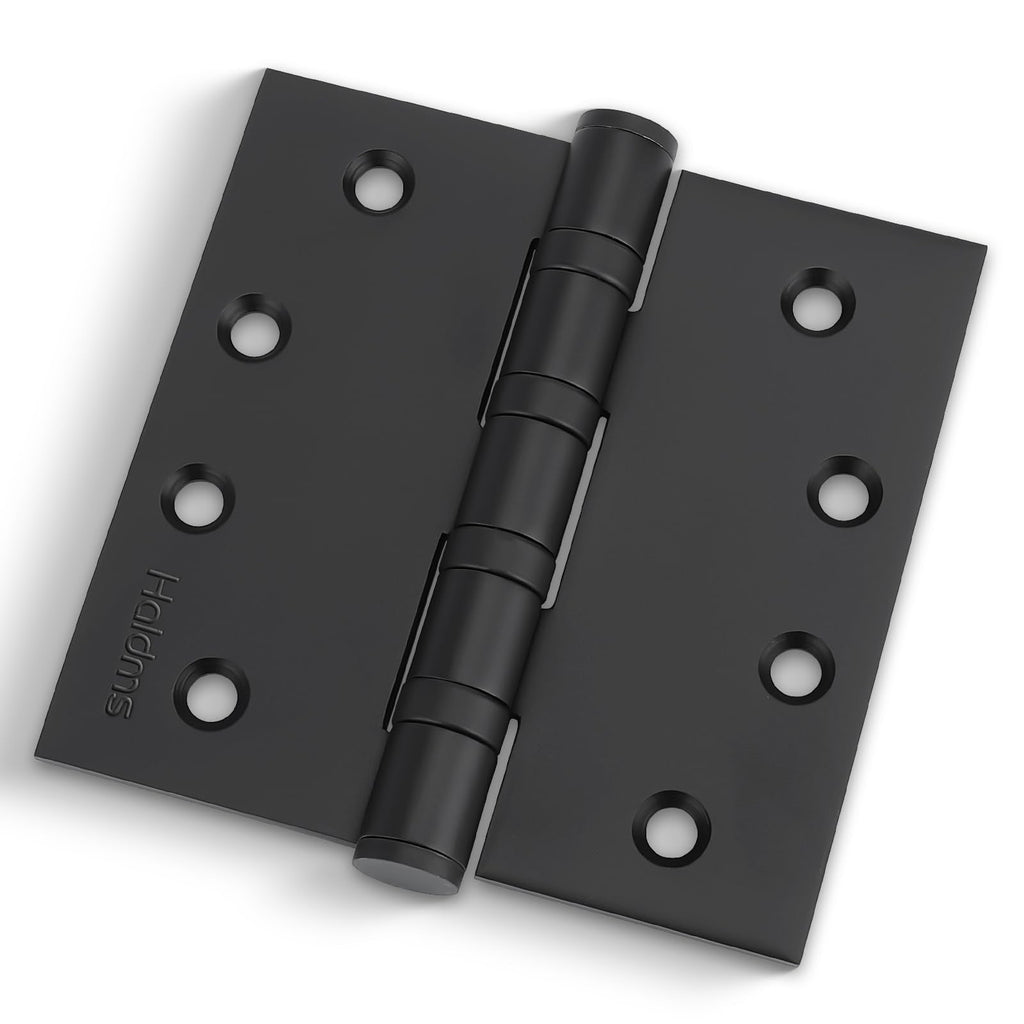Matte Black 3 Pack 4 inch Door Hinges with 5/8" Radius Corners