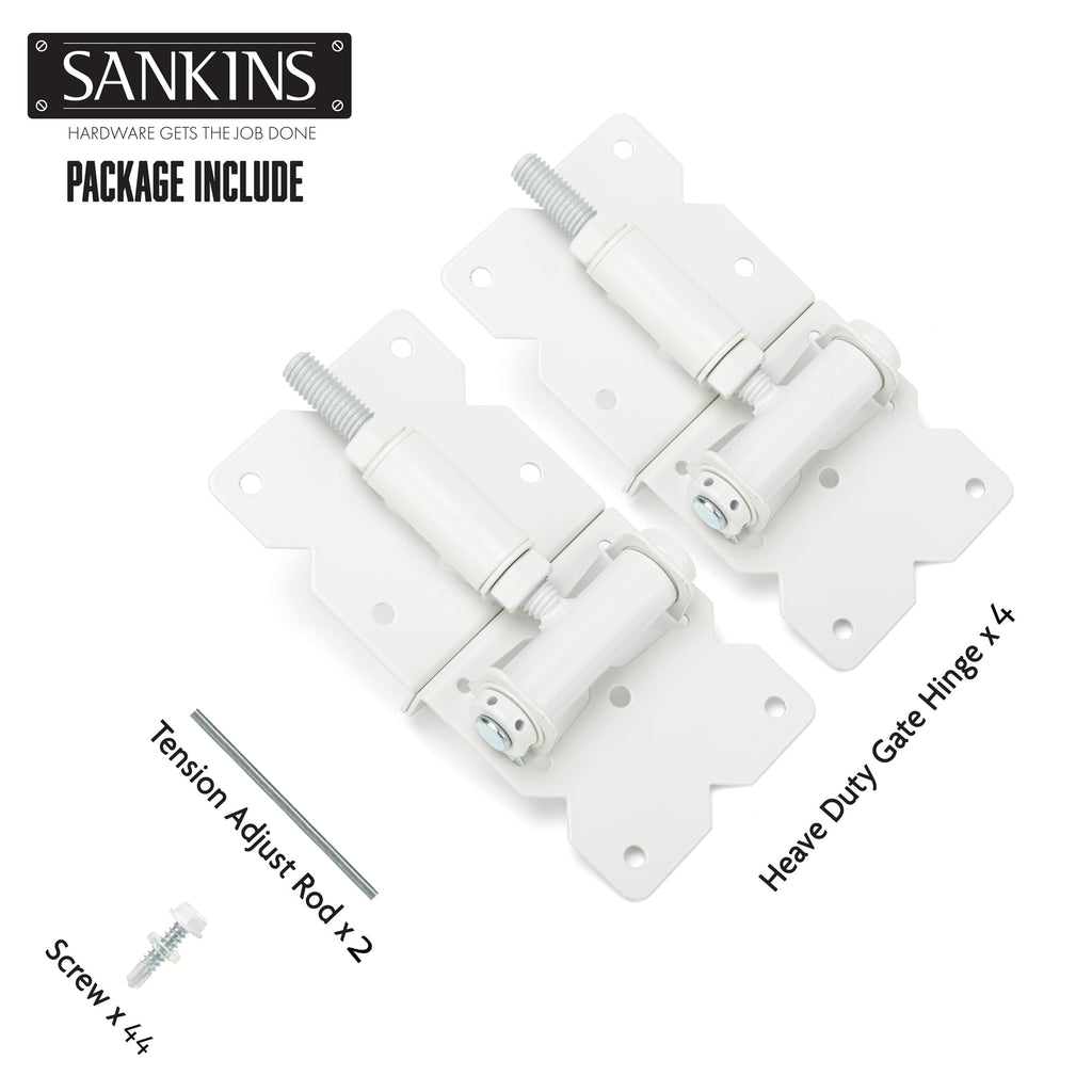 Self Closing Gate Hinges Heavy Duty, 90 Degree Adjustable, 4Pcs