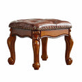Foot Stool Ottoman with Microfiber Leather Cushion Footrest Sofa Stool, Foyer, Living Room, Bedroom, Simple Assembly