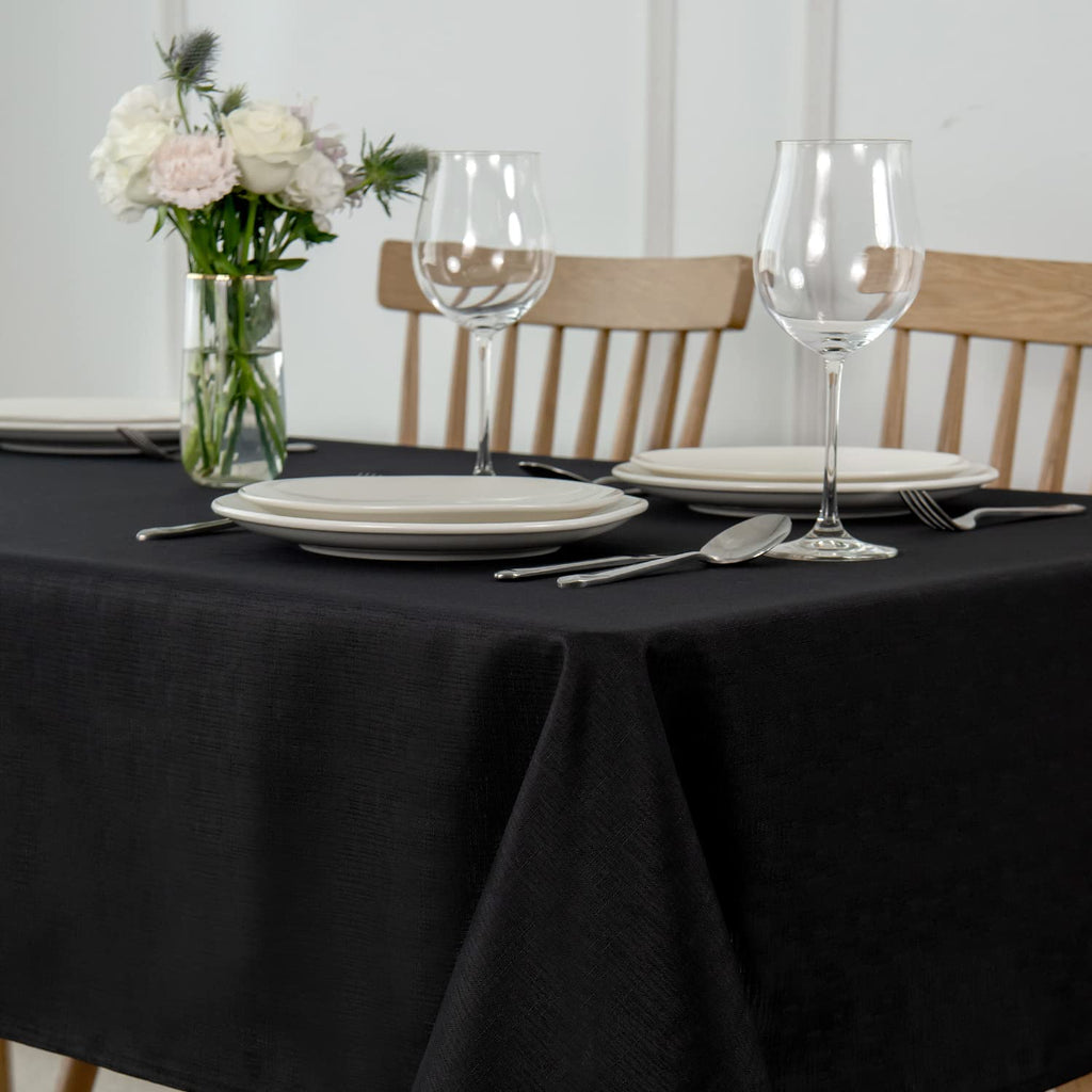 Jacquard Tablecloth Stain Resistant Waterproof Wrinkle Resistant Spillproof Washable Soft Slubby Texture Table Cloth