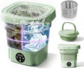 Portable Washing Machine,Foldable Mini Washer Travel Washing Machine,8L 3 Modes Upgraded Small Collapsible Laundry for Hotel, Apartment,Home and Travel (Green)