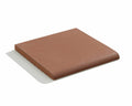 6x6 Colonial Red Smooth Quarry Bullnose Tile - Rounded Edge Ceramic Trim for Commercial Kitchen, Restaurant, Stair &
