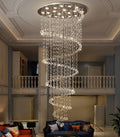 40 x 118 Inch Crystal Glam Chandelier, Extra-Long Drop for High-Ceiling Foyers