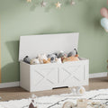 39.4" Large Wooden Storage Chest, Farmhouse Storage Bench