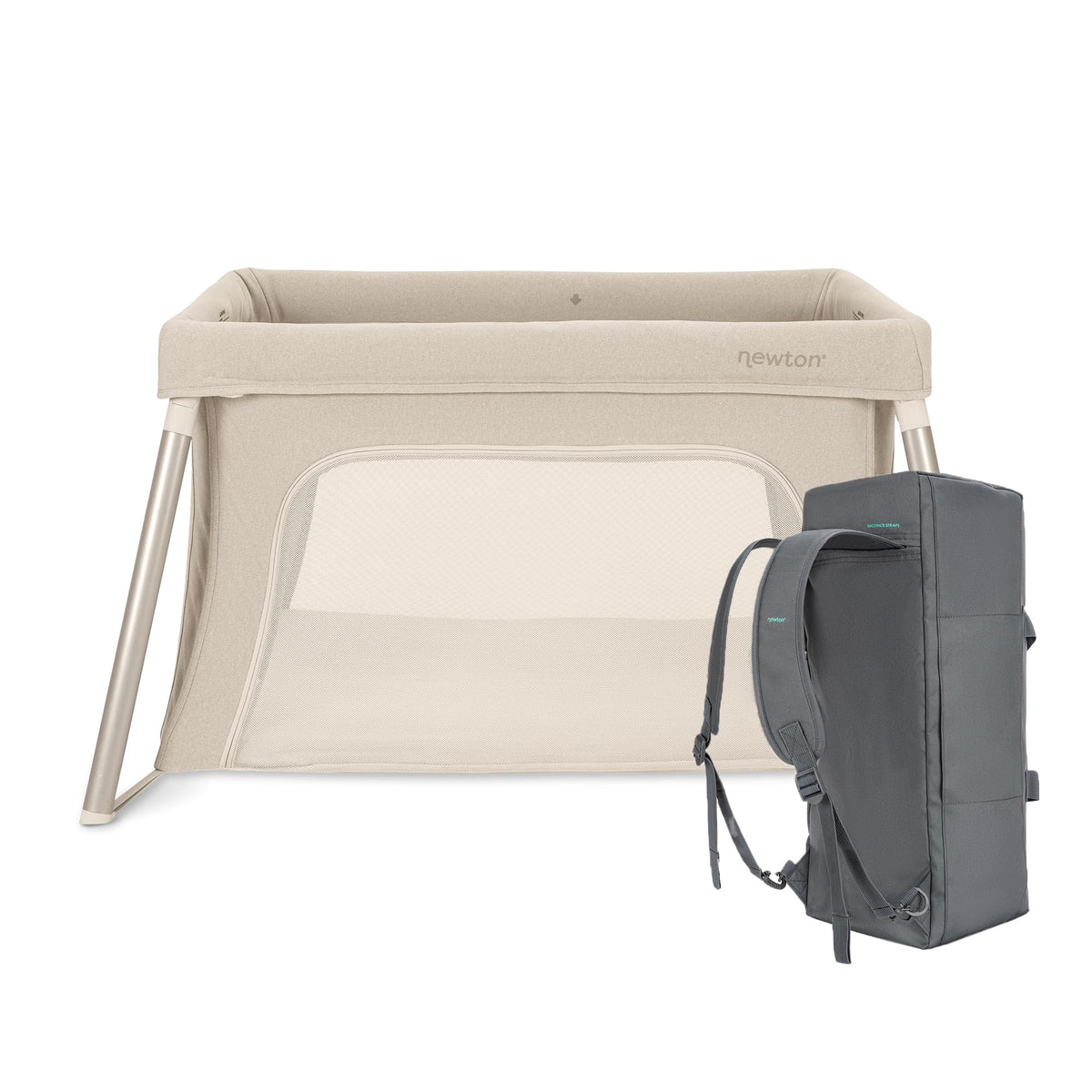 Compact Travel Crib & Play Yard, Carry-On Size - Sand