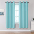 Aqua Curtains Bedroom Light Blocking Window Curtains Triple Weave Room Darkening Curtain Panels Thermal Insulated
