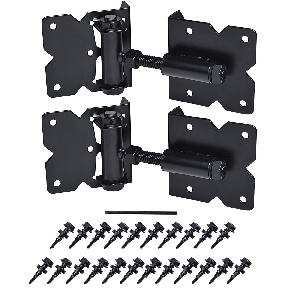 Self Closing Gate Hinges Heavy Duty, 90 Degree Adjustable, 2 Pcs