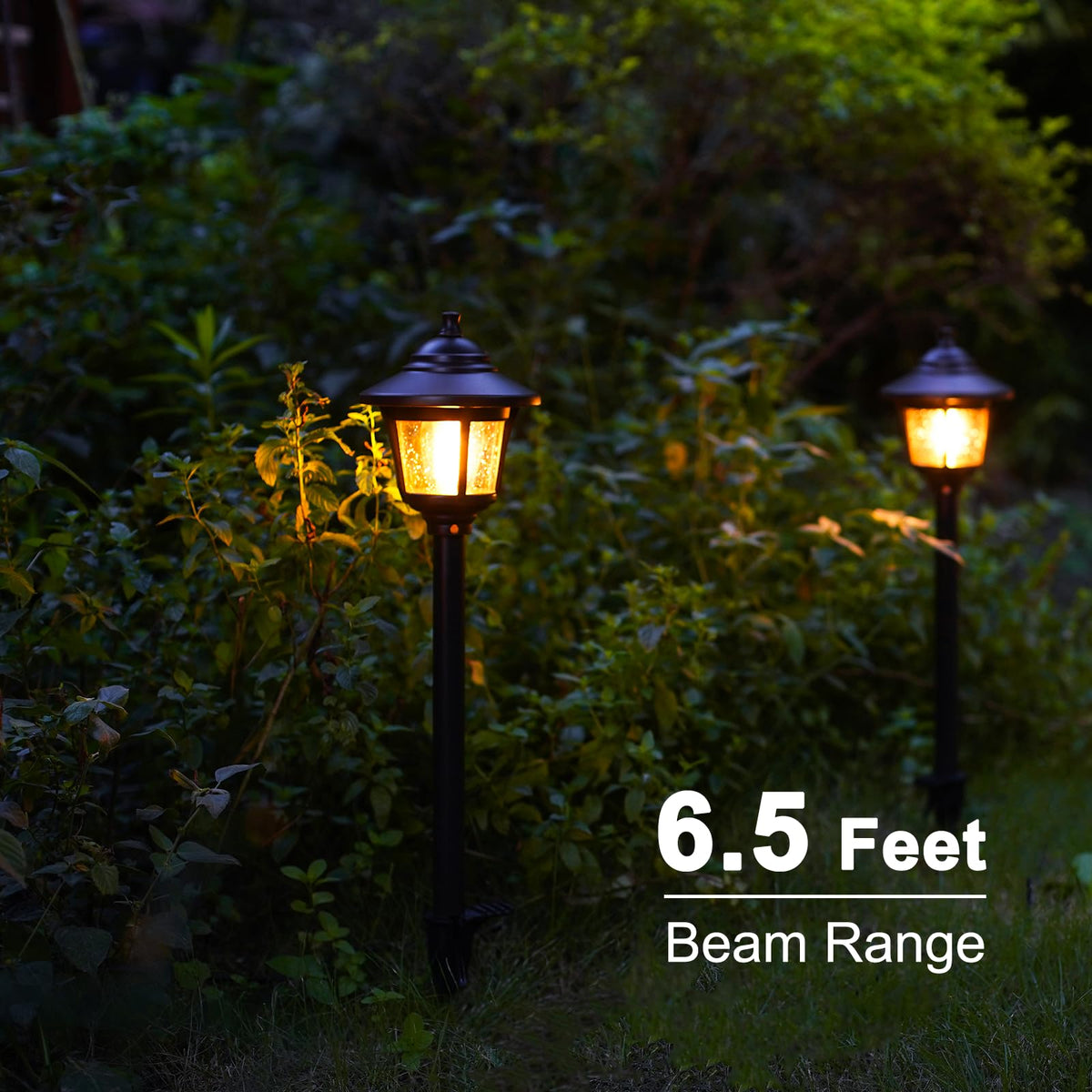 8 Pack 12V Low Voltage Landscape Path Lights, Replaceable Bulbs
