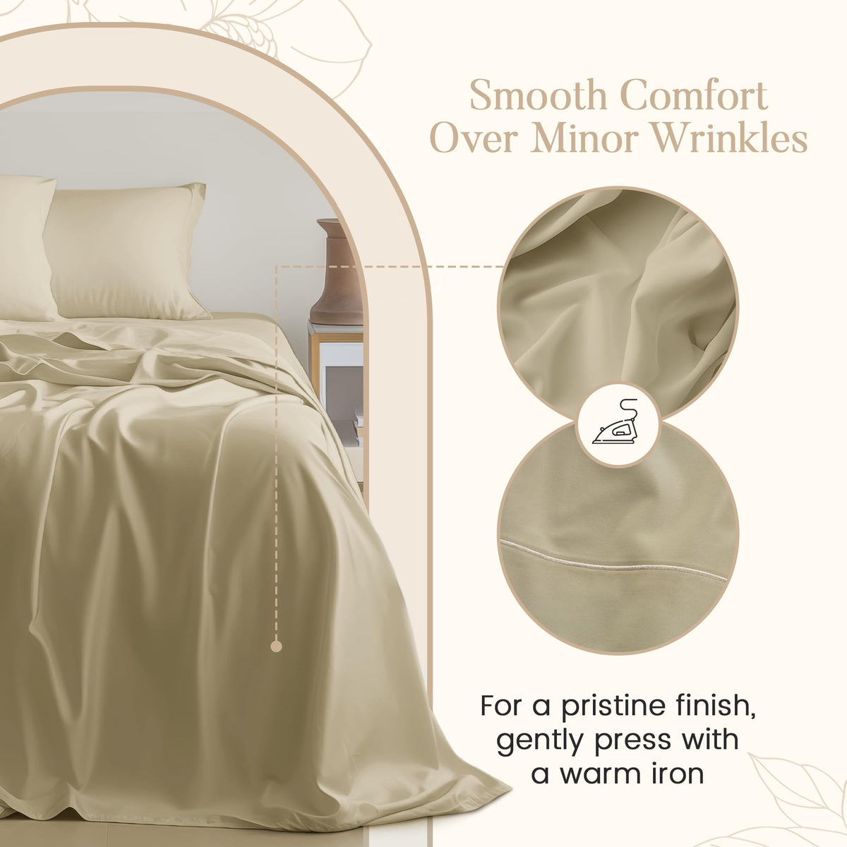 800TC Egyptian Cotton Sheets Set, 3PC Bed Sheets - Linen