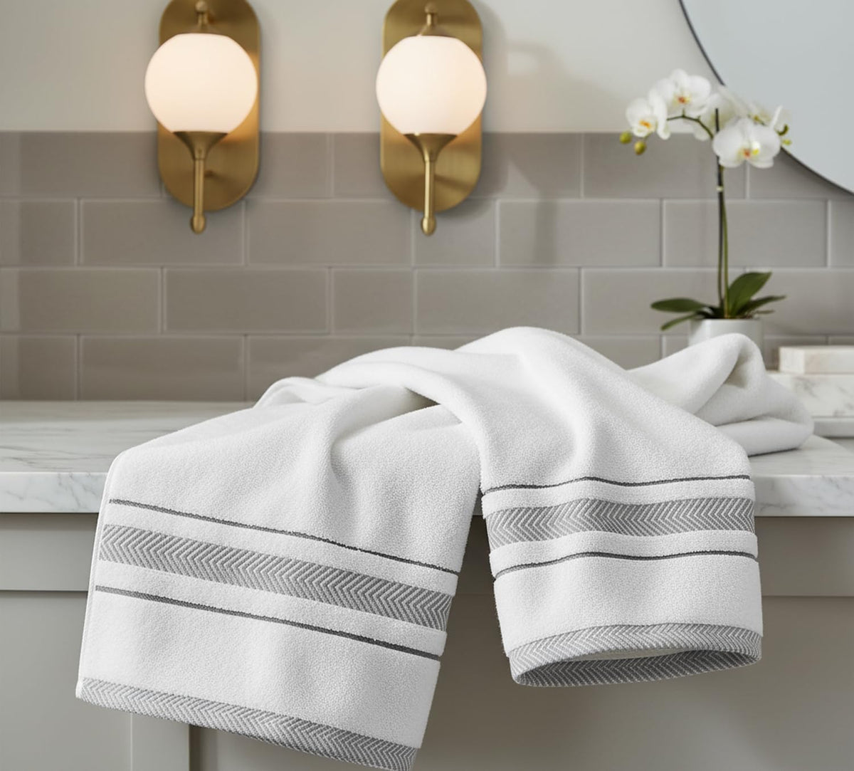 Bath Towels Set - Luxury 6-Piece Cotton Towels, Soft Absorbent & Quick Dry, 600 GSM Bath Towels Spa Quality