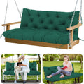 Outdoor Swing Cushions 48 inch Waterproof Porch Swing Cushions 2-3 Seater Replacement with Backrest and Ties Swing